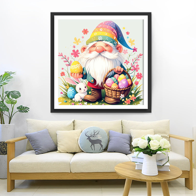 Gnome with Easter Eggs Diamond Painting