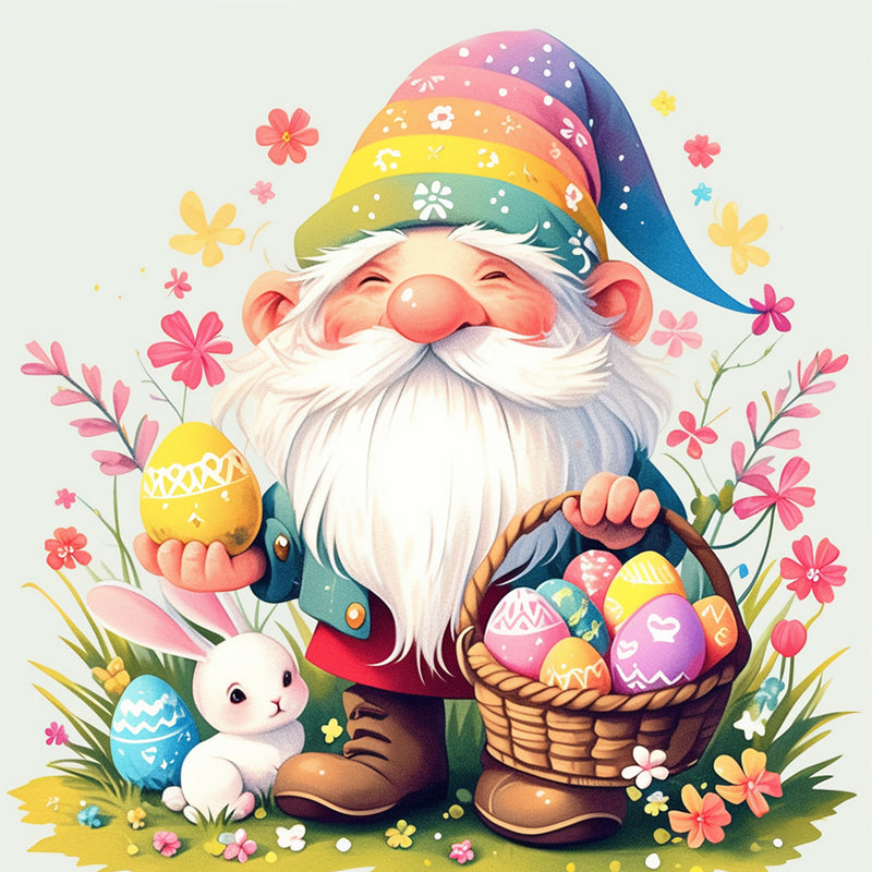 Gnome with Easter Eggs Diamond Painting