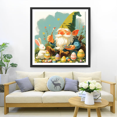 Easter Gnome and Rabbit Diamond Painting