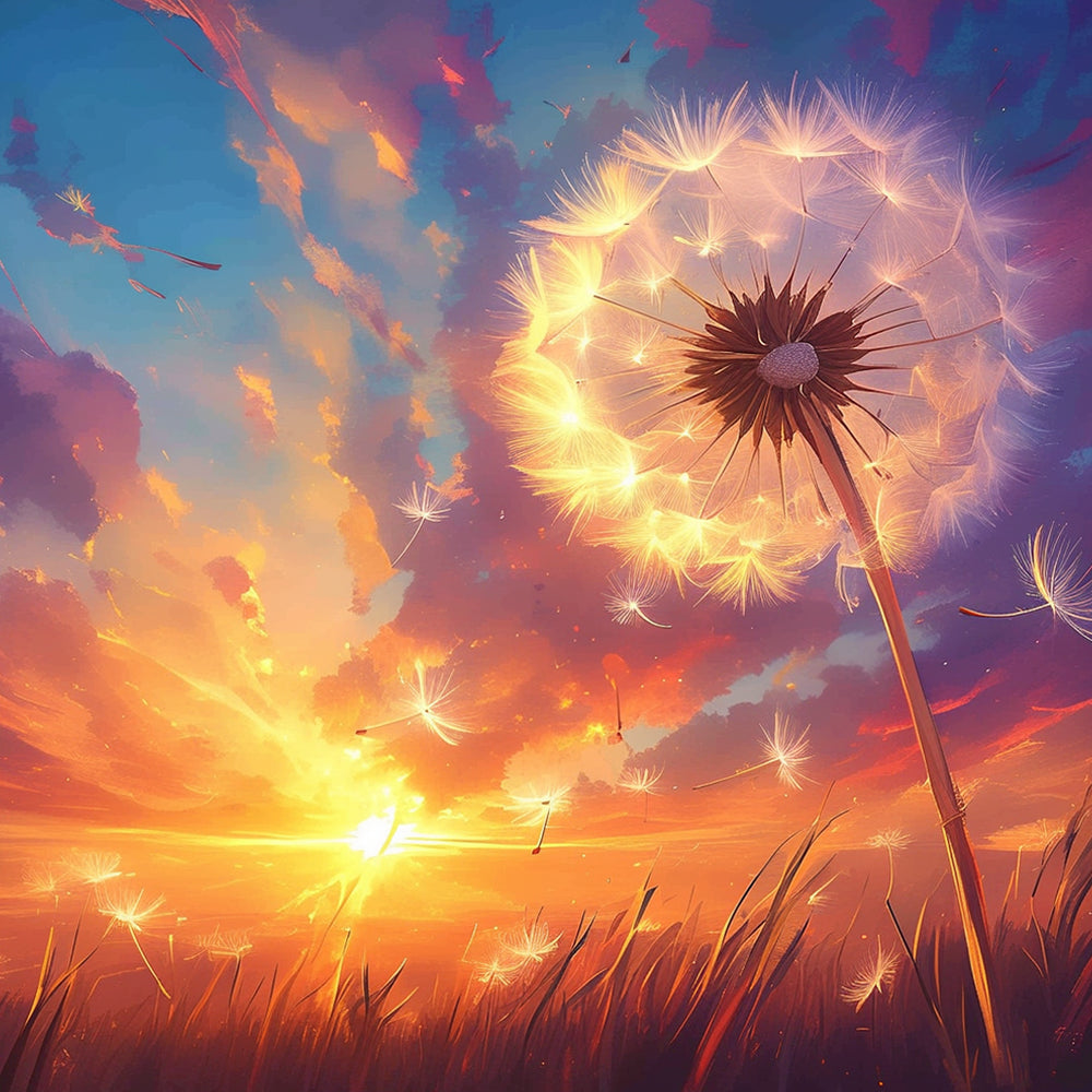 Dandelion at Sunset Diamond Painting
