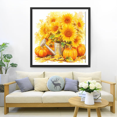 Sunflowers and Pumpkins Diamond Painting