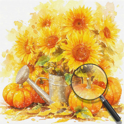 Sunflowers and Pumpkins Diamond Painting