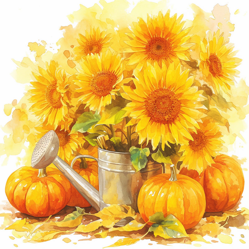 Sunflowers and Pumpkins Diamond Painting