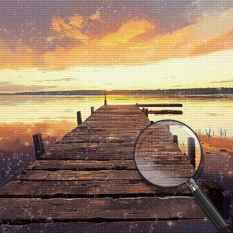 Calm Sea at Sunset Diamond Painting