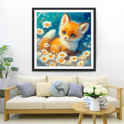 Fox and Daisy Diamond Painting