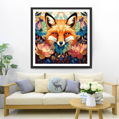 Fox and Lotus Diamond Painting