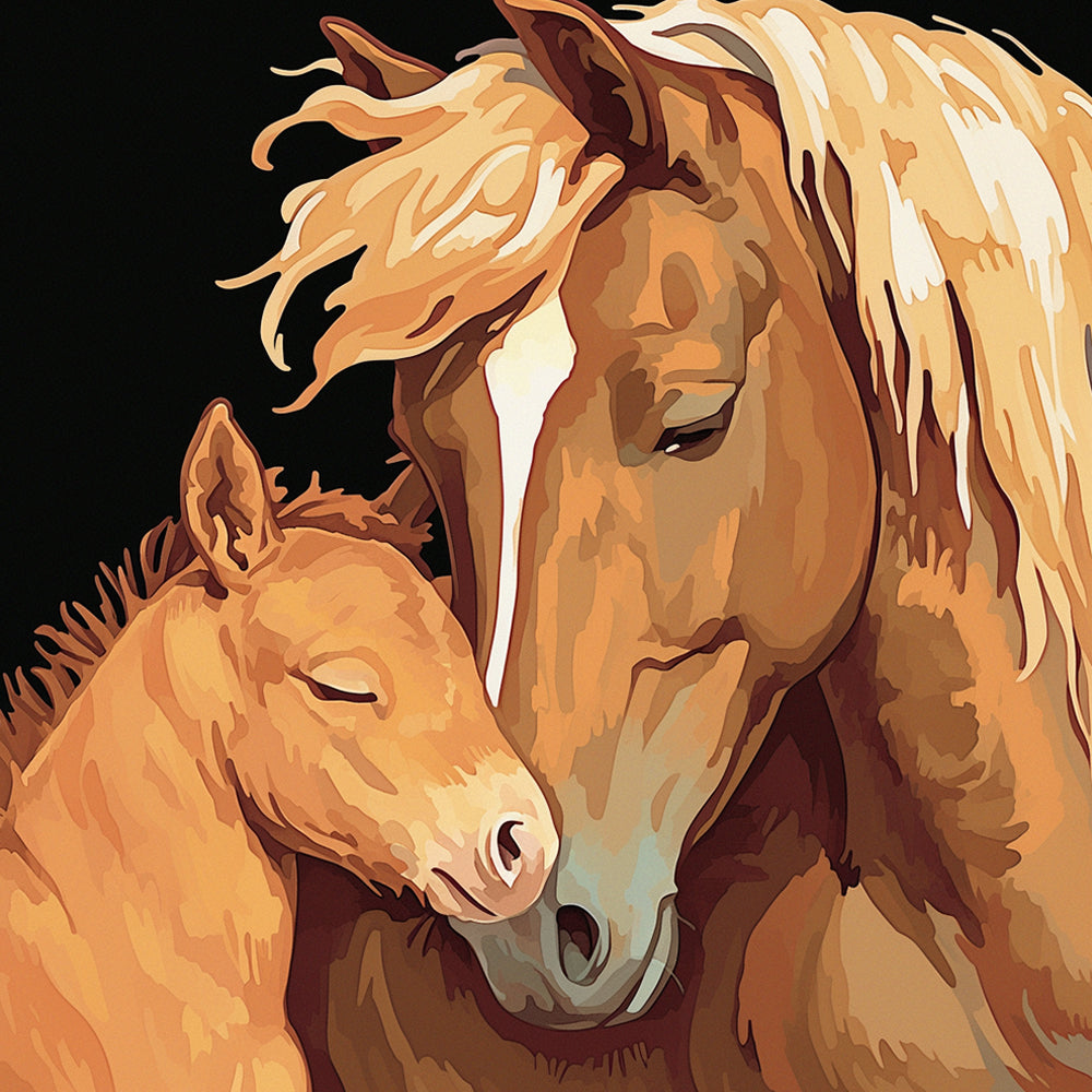 Horse and Horse Baby Diamond Painting
