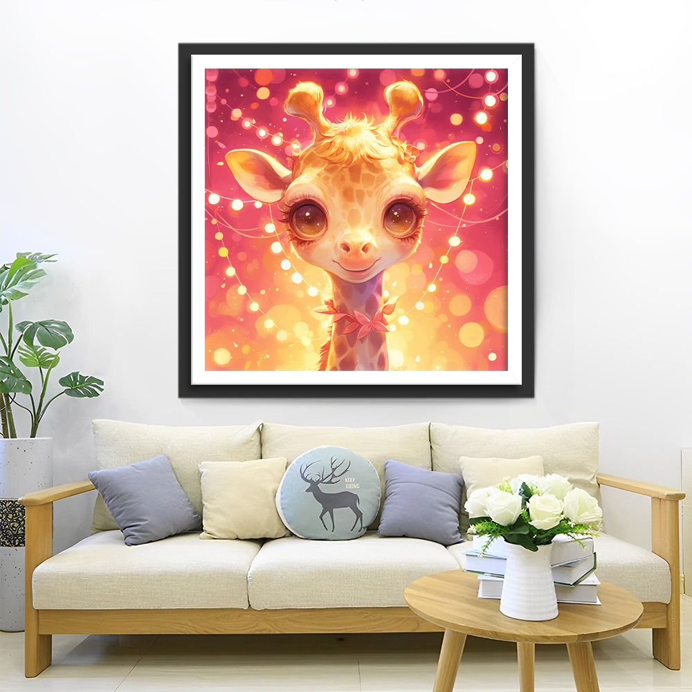 Cute Cartoon Giraffe Diamond Painting