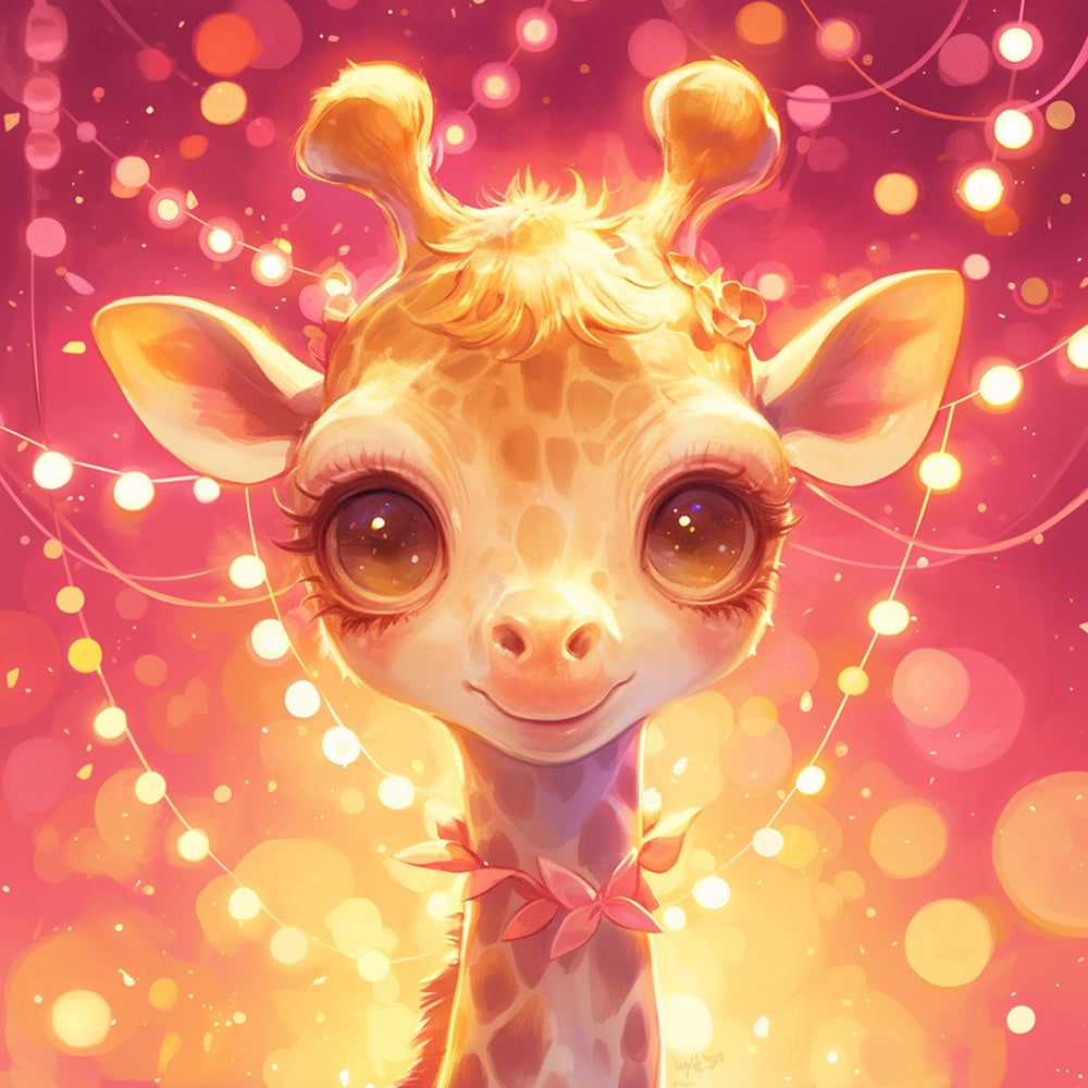 Cute Cartoon Giraffe Diamond Painting