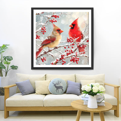 Birds in Snow Diamond Painting