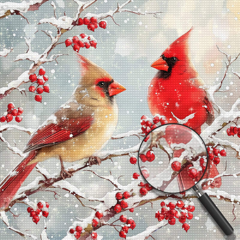 Birds in Snow Diamond Painting