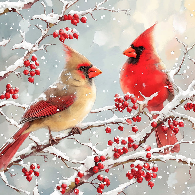 Birds in Snow Diamond Painting