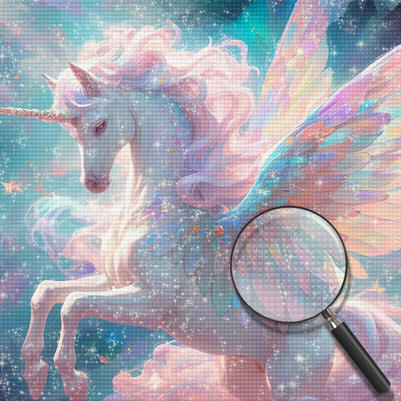 Elegant Unicorn with Wings Diamond Painting