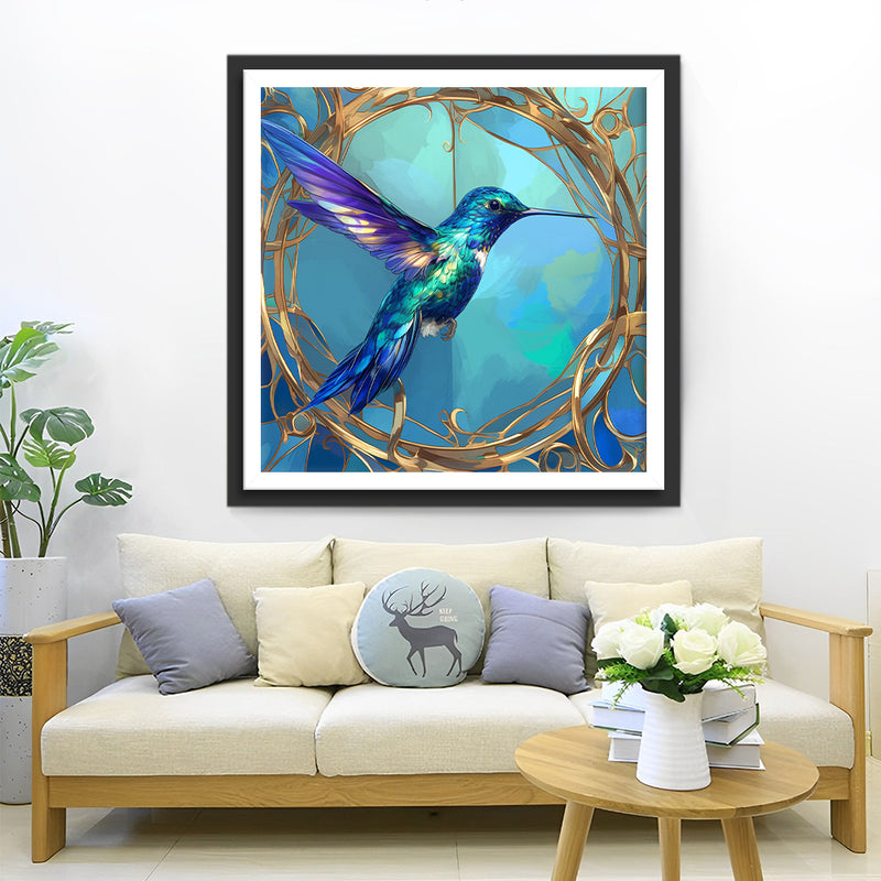 Flying Blue Bird Diamond Painting