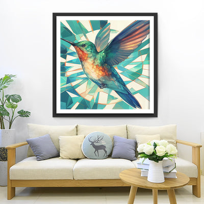 Flying Green Bird Diamond Painting