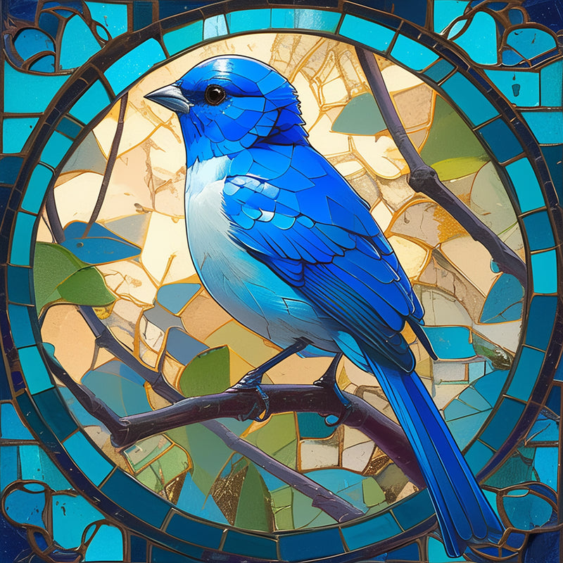 Blue Bird Diamond Painting