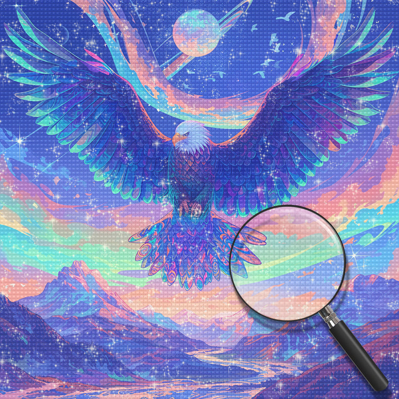 Flying Eagle and Mountain Diamond Painting