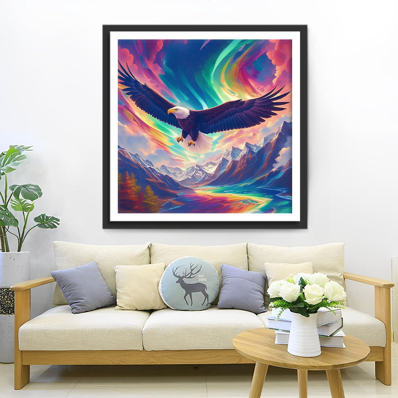 Flying Eagle and Colorful Sky Diamond Painting