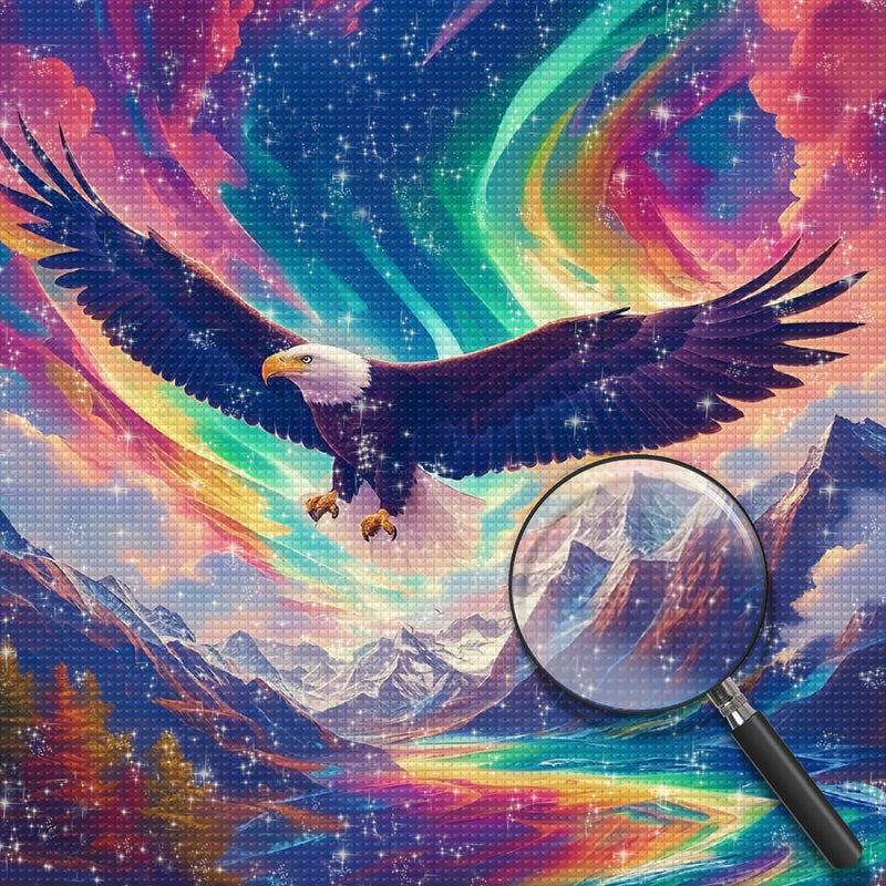 Flying Eagle and Colorful Sky Diamond Painting