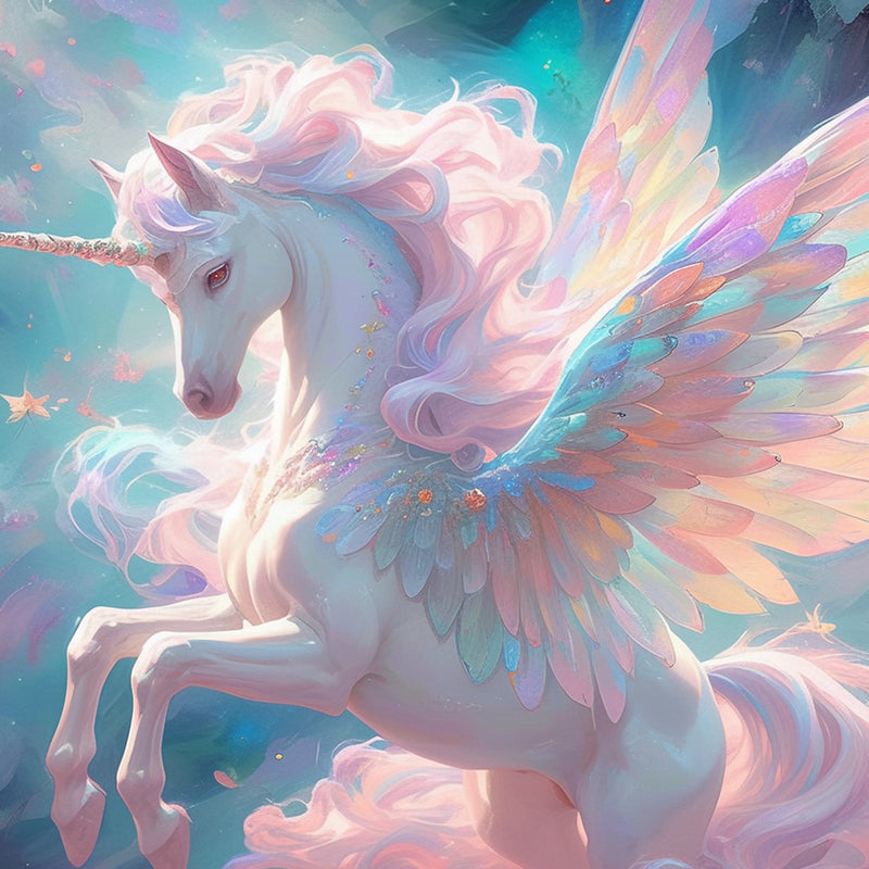 Elegant Unicorn with Wings Diamond Painting