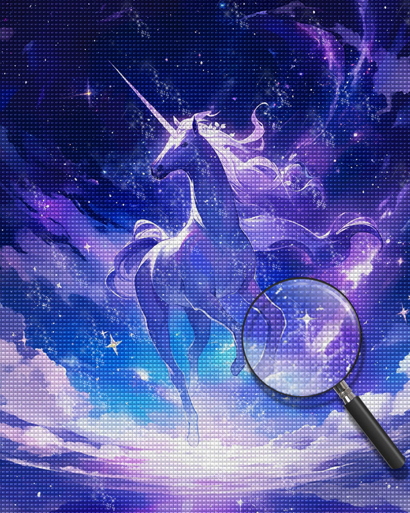 Unicorn and Purple Sky Diamond Painting