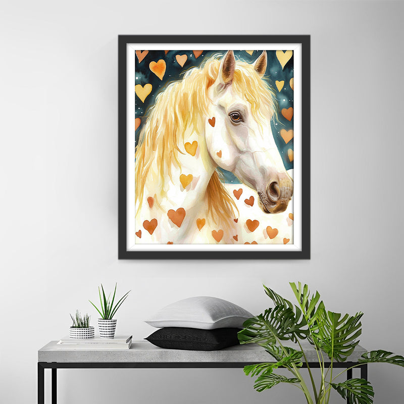 Horse with Blond Hair Diamond Painting