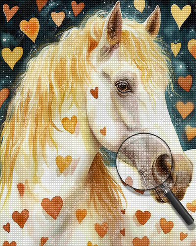 Horse with Blond Hair Diamond Painting