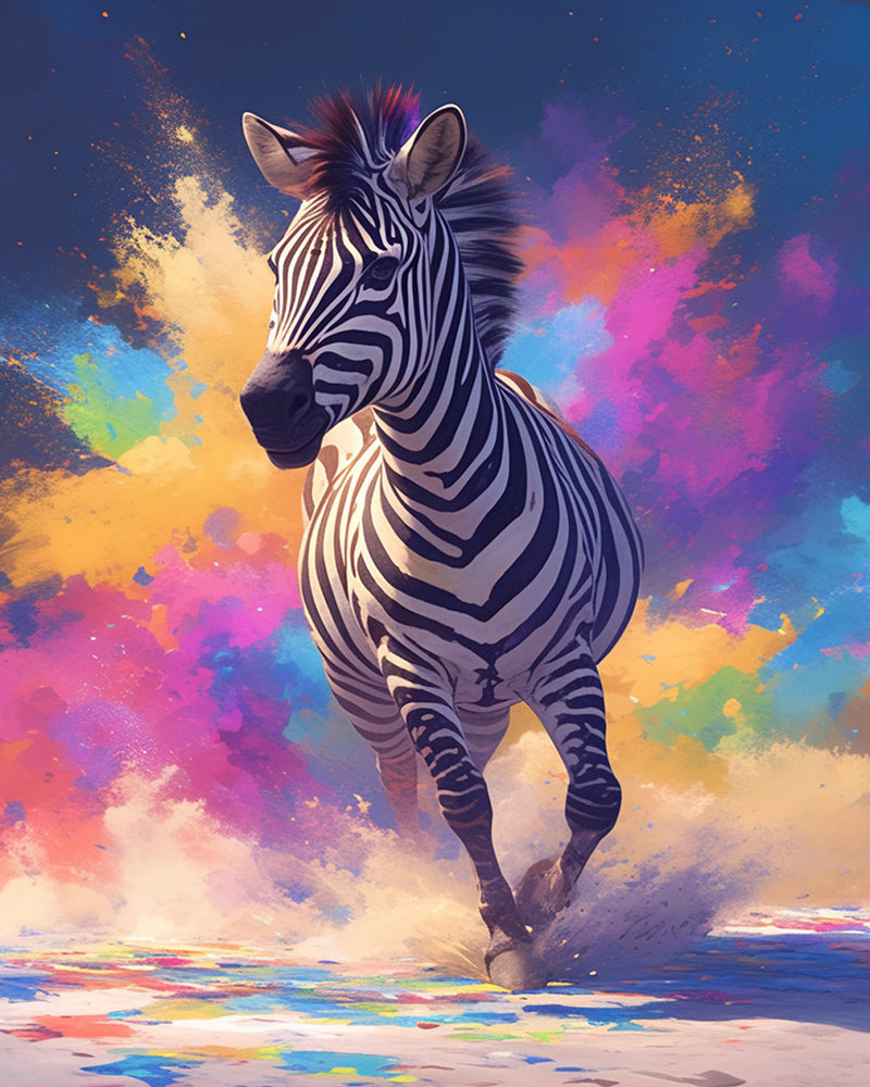 Running Zebra Diamond Painting