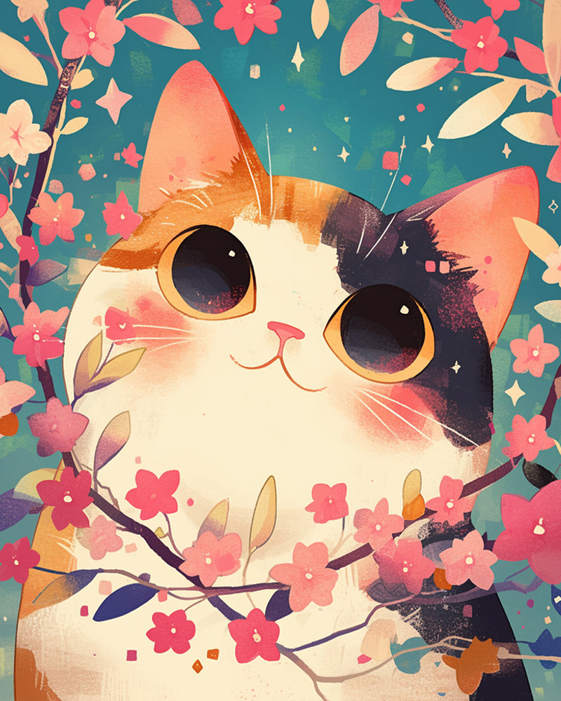 Cute Cartoon Cat Diamond Painting