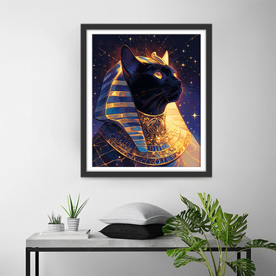 Egyptian Pharaoh Black Cat Diamond Painting