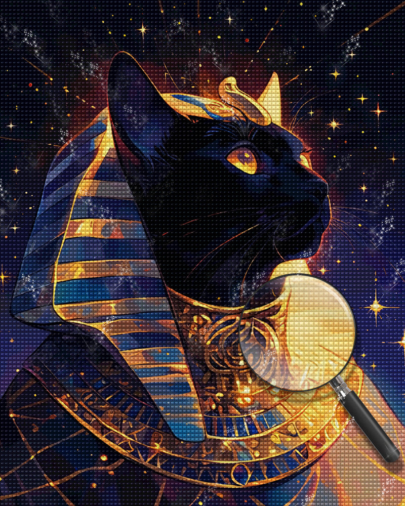 Egyptian Pharaoh Black Cat Diamond Painting