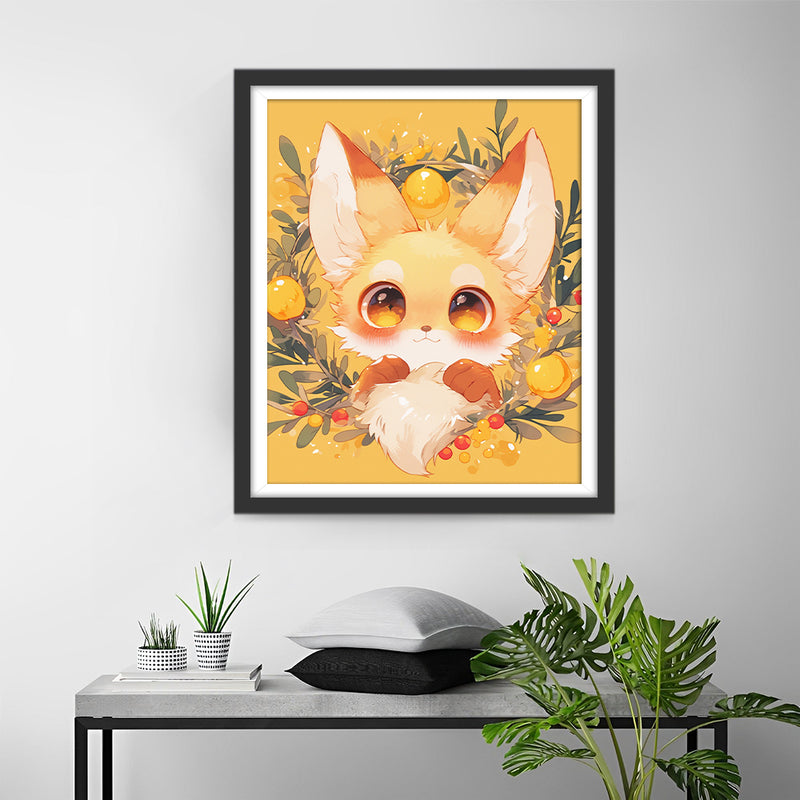 Cute Golden Fox Diamond Painting