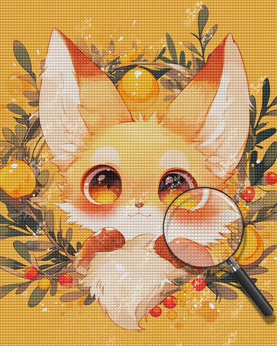 Cute Golden Fox Diamond Painting