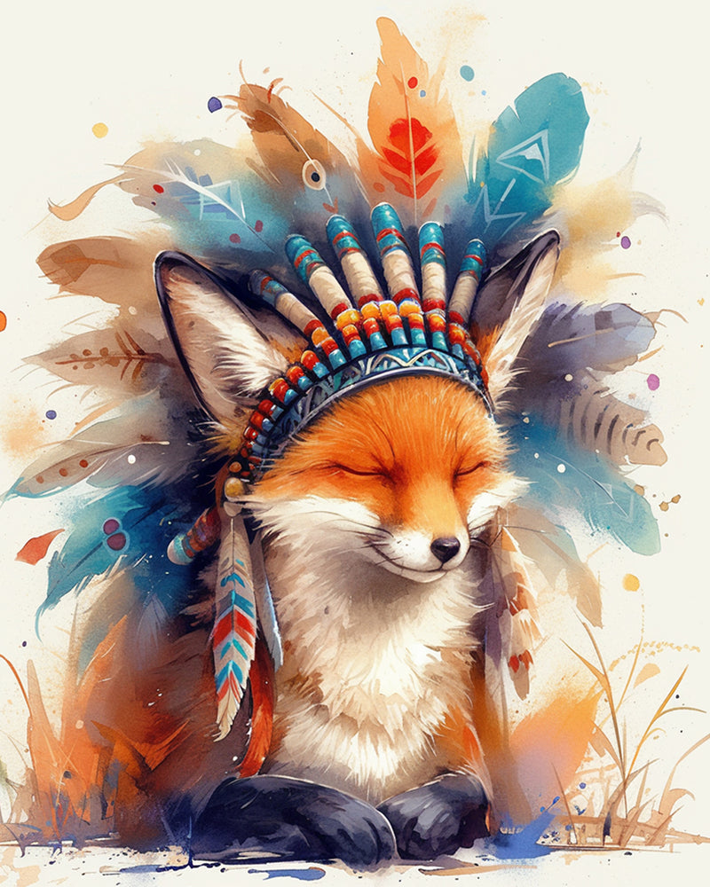 Tribal Fox Diamond Painting