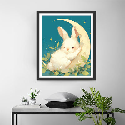 Rabbit and Moon Diamond Painting