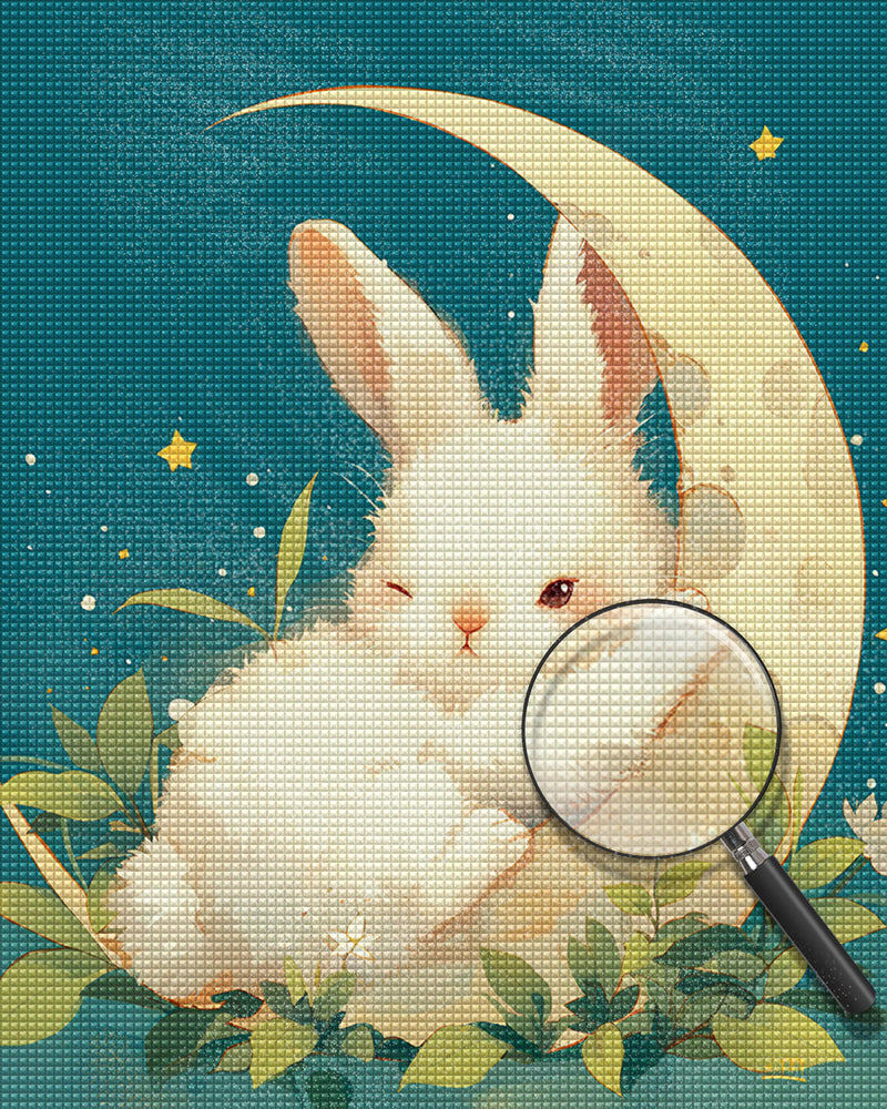 Rabbit and Moon Diamond Painting