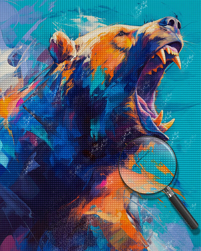 Roaring Bear Diamond Painting