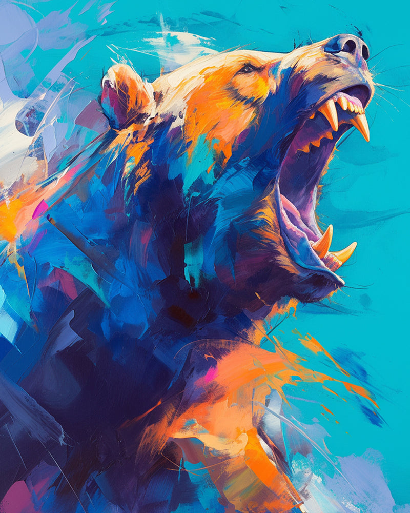 Roaring Bear Diamond Painting