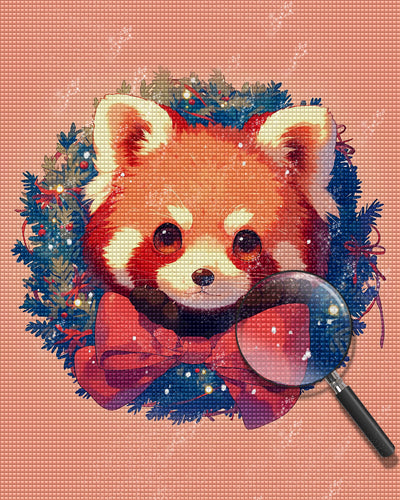 Christmas Red Panda Diamond Painting