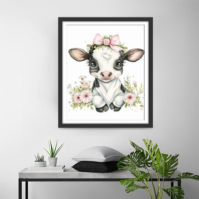 Cute Little Cow Diamond Painting