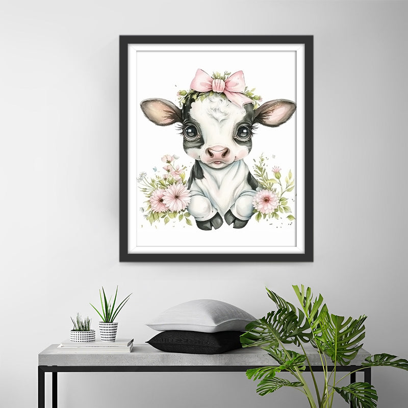 Cute Little Cow Diamond Painting