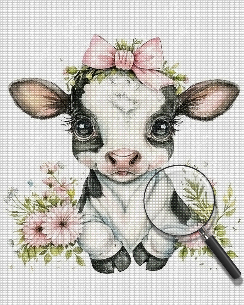 Cute Little Cow Diamond Painting