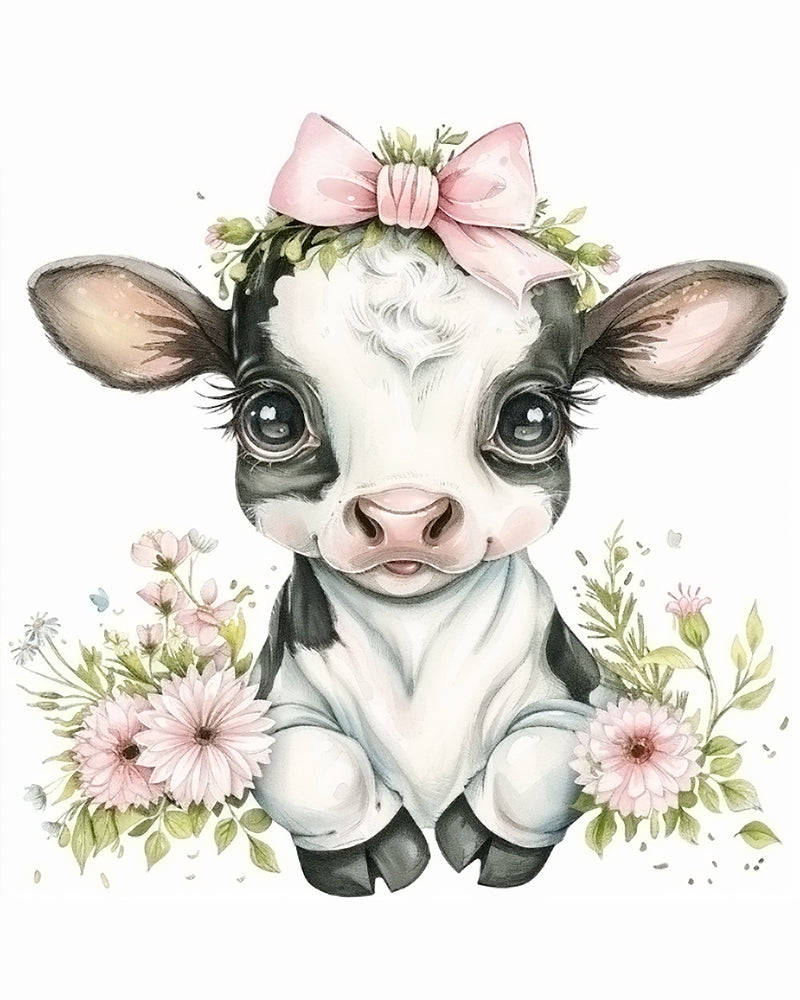 Cute Little Cow Diamond Painting