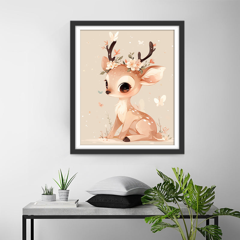 Cute Cartoon Deer Diamond Painting