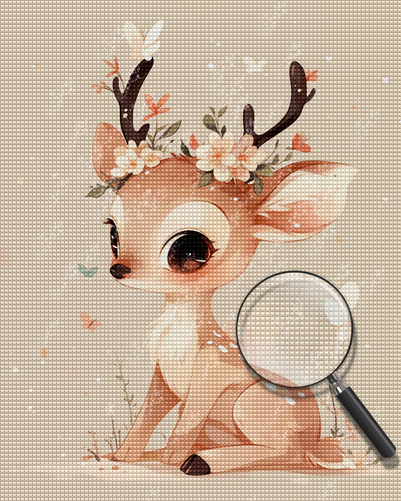 Cute Cartoon Deer Diamond Painting