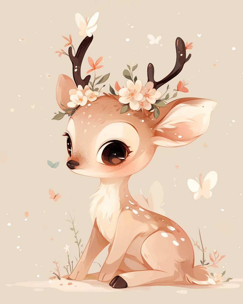 Cute Cartoon Deer Diamond Painting