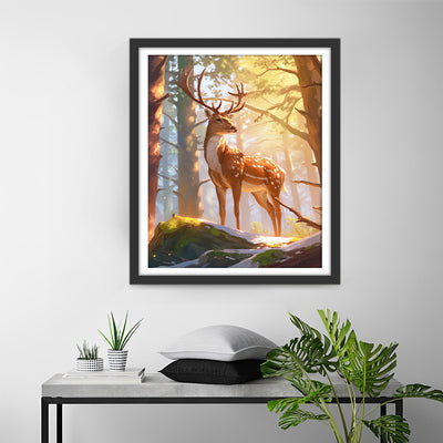 Deer in the Forest Diamond Painting