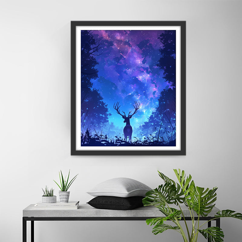 Deer and Starry Sky Diamond Painting