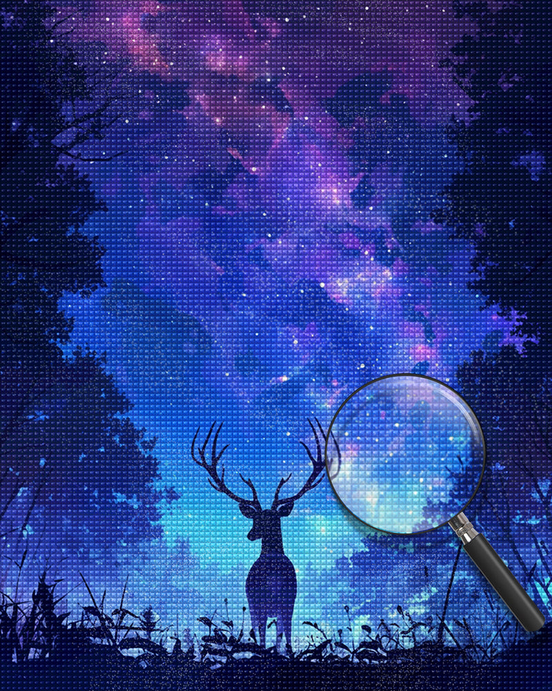 Deer and Starry Sky Diamond Painting