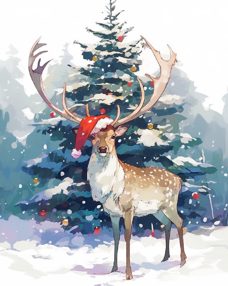 Christmas Elk Diamond Painting